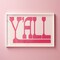 Y'all Typography Poster Gift for Girl Hot Pink Western Wall Art Gift for Her Birthday Southern Wall Art Boho Decor Pink Yall Means All Print product 2